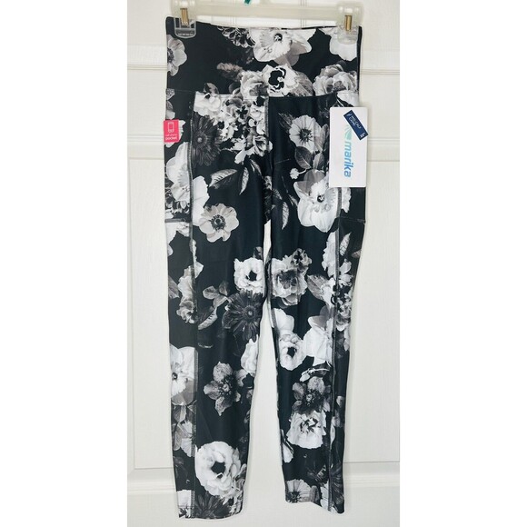 Marika Pants - Marika Womens High Rise Mid-Calf Pocket Legging Floral Sz S Athletic Pant NWT